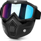 BUY 1 GET 1 FREE - Goggle Mask Anti Scratch UV Protective Open Face & Eyewear Windproof Dirt Shield Adjustable Soft Foam Padded Detachable For Cycling Bike Off Road Racing Riding For Unisex Rainbow GenzVybs