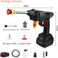 Cordless Car Washer High Pressure Gun - Car Washing 48V Rechargeable Electric Pressure Washer Gun Bike, Car Washing Pump, Portable Car Washer with Adjustable 3 in 1 Nozzle and 5M Pipe. Black GenzVybs