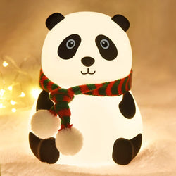 Silicone Panda Touch LED Night Light for Kids, Teen Girls Boys - Cute Aesthetic Baby Room Decor, Girlfriend Gifts With 7 Multicolor Options GenzVybs