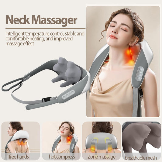 Neck Electric Massager U-Shaped with Vibration for Neck Pain Relief, Cervical, Memory Foam GenzVybs