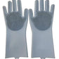 Buy 1 Get 1 - Magic Silicone Dish Washing Gloves, Silicon Cleaning Gloves, Silicon Hand Gloves for Kitchen Dishwashing and Pet Grooming, Great for Washing Dish, Car, Bathroom Multicolour, 1 Pair GenzVybs