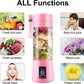 6 Blade Usb Juicer Bottle-Portable Machine Electric Usb Juice Maker Bottle Blender Grinder Mixer, Rechargeable Shake Fruit & Vegetable Juicer Mixer Multicolor 1 Set GenzVybs