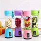 6 Blade Usb Juicer Bottle-Portable Machine Electric Usb Juice Maker Bottle Blender Grinder Mixer, Rechargeable Shake Fruit & Vegetable Juicer Mixer Multicolor 1 Set GenzVybs